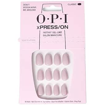 OPI xPRESS/ON Press on Nails | Short Round Solid Nail Art Press On Nails | With Nail Glue | Long Lasting, Reusable, Non-damaging