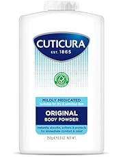 CUTICURA Mildly Medicated Body Powder 250 g, Many Uses Personal Hygiene, Sweat Control, Chafing and Friction Prevention, Itching Relief