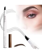 Lápiz de Cejas, 2024 Nuevo Cejas Maquillaje Cejas Microblading Impermeable con 4 Puntas, Lápiz Mágico de Cejas para Maquillaje Natural Aplicable a las Mujeres (Marron oscuro)