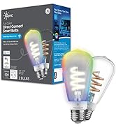 GE CYNC Smart LED Light Bulbs, Full Color and Color Changing, Bluetooth and Wi-Fi, Works with Ale...