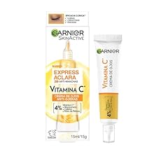 Garnier Express Aclara Crema de Ojos para Reducción Ojeras con Vitamina C + Niacinamida + Cafeína, 15 ml