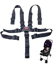 Arnés Silla Bebé 5 Puntos Cinturón Seguridad, Arnés Ajustable 5 Puntos para Niños, Adecuado Para Carrito de Bebe, Cinturones Seguridad para Bebés con Hombreras,Universal Silla Paseo Arnés Silla Coche