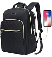 Modoker Womens Laptop Backpack 15.6-Inch Laptop & Tablet, Quilted Slim Laptop Backpack for Busine...