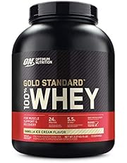 OPTIMUM NUTRITION Gold Standard 100% Whey Protein Powder, Vanilla Ice Cream, 2.27kg