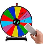 24 Inch Heavy Duty Spinning Prize Wheel - 14 Slots Color Tabletop Roulette Wheel of Fortune - Spi...