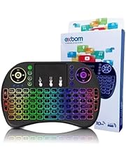 Mini Teclado Wireless Keyboard com Touchpad Com Led Usb Android Console e Tv