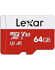 Lexar Carte Micro SD 64 Go, Carte Mémoire Micro SD+ Adaptateur, Microsdxc Carte TF jusqu&#39;à 100 Mo/s, A1, U3, C10, V30, Full HD et 4K UHD pour Caméra, Telephone, Switch