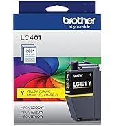 Brother Genuine LC401Y Standard-Yield Yellow Ink Cartridge