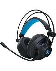 Fortrek H2 - Headset Gamer Pro Microfones e Fones de Ouvido, Preto (Leds Azul)