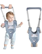 IULONEE Arnés de Seguridad para Caminar con Entrepierna Desmontable Ajustable Correa Bebe Para Caminar Transpirable Cinturón de Andador para Bebe 9-24 Mes (Azul)