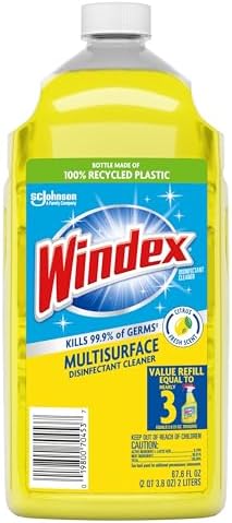 Windex Disinfectant Cleaner Refill Multi Surface 2 Liter (67.6oz)