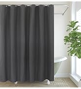 PurpleEssenecs Shower Curtain - Waffle Textured Heavy Duty Thick Fabric Shower Curtains for Bathr...