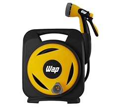 WAP Mangueira para Jardim com Enrolador e Esguicho Multiplo GMEEM01, 12 Metros, Engates Rápido 1/2"