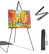 Portable Art Easel Stand 63 Inches - Black Picture Stands for Display w/Bag - Tabletop Art Easel ...