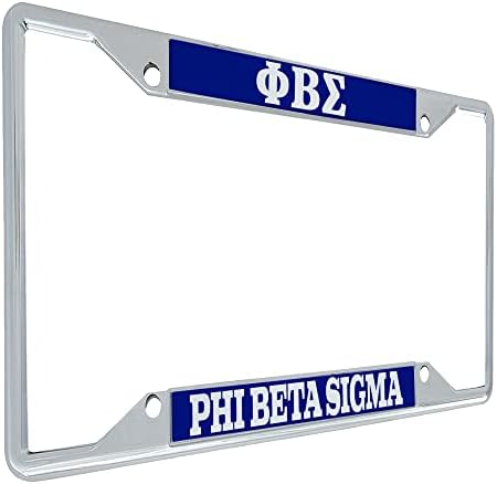 Desert Cactus Phi Beta Sigma License Plate Frame for Front or Back of Car GOMAB (Metal Car Tag Holder - Standard)