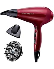 Remington Secador de Pelo Profesional Silk, Rejilla de Cerámica Sedosa, Iónico, Cabello Sin Encrespamiento, 2400 W, Motor AC, Difusor y Concentrador, 6 Temperaturas, 2 Velocidades, AC9096