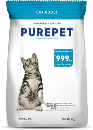 Purepet Adult Dry Cat Food Ocean Fish Flavour, 6 kg Pack