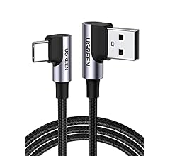 UGREEN USB to USB C Cable 90 Degree USB C Fast Charging Cord Compatible with iPhone 16/16 Plus/16 Pro/16 Pro Max/15/Samsung…