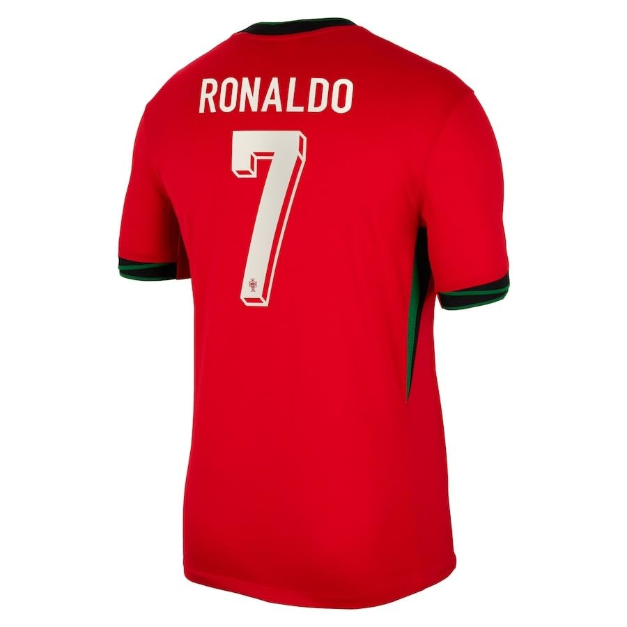 Ronaldo #7 Portugal Soccer Jersey 2024 (Small) Red/Green