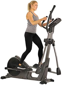 Sunny Health & Fitness Programmable 16 Electro-Magnetic Elliptical Cross Trainer Exercise Machine, Full-Body C