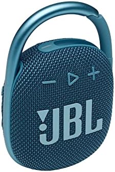 JBL Clip 4 - Portable Mini Bluetooth Speaker, big audio and punchy bass, integrated carabiner, IP67 waterproof and dustproof, 10 hours of playtime, speaker for home, outdoor and travel (Blue)