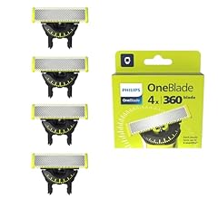 Philips - L'authentique OneBlade 360, Lames de rechange pour rasoir/tondeuse électrique OneBlade, Lot de 4, modèle QP440/50