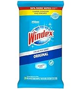 Windex Glass and Surface Pre-Moistened Wipes, Original, 38 Count