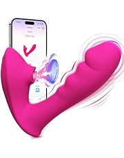 G-Spot Vibrator, 2 in 1 Sex toys4women Clitoris Licking Dildo Sucking Vibrators with 10 Vibration &amp; Suction Modes, Dildo Vibrabrater Adult Sex Toy Woman Clitorious (A-Rose)