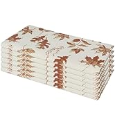 PurpleEssences Fall Harvest Décor Thanksgiving Set of 6 Cloth Dinner Napkins 100% Cotton 18x18 - ...