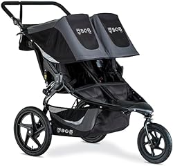 BOB Gear Revolution Flex 3.0 Duallie Double Jogging Stroller, Graphite Black