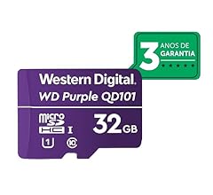 Cartão de Memória Com 3 anos de Garantia Micro SD 32GB WD Purple Intelbras