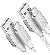 etguuds White USB C Cable 3ft Fast Charge, 2-Pack USB A to USB C Type Charger Cord for Samsung Ga...