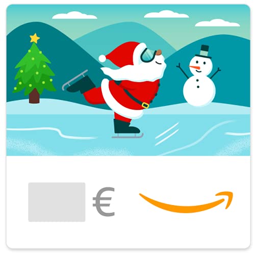 E-Tarjeta regalo de Amazon.es - E-mail - Papá Noel en patines de hielo