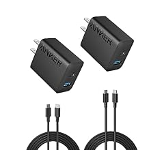 Anker iPhone 15 Charger, Anker USB C Charger, 2-Pack 20W Dual Port USB Fast Wall Charger, USB C Charger Block for iPhone 15…