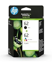 HP 62 Pack de 2 Cartouches d&#39;Encre Noire et Trois Couleurs Authentiques (N9J71AE)