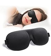 Sleep Mask for Back and Side Sleeper, 100% Block Out Light, Eye Mask Sleeping of 3D Night Bindfol...