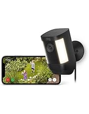 Ring Spotlight Camera Pro met stekkeradapter | 1080p HD-video met HDR, 3D-bewegingsdetectie, vogelperspectief, LED-schijnwerpers, doe-het-zelf-installatie | Ring Protect-proefperiode (30 dagen gratis)