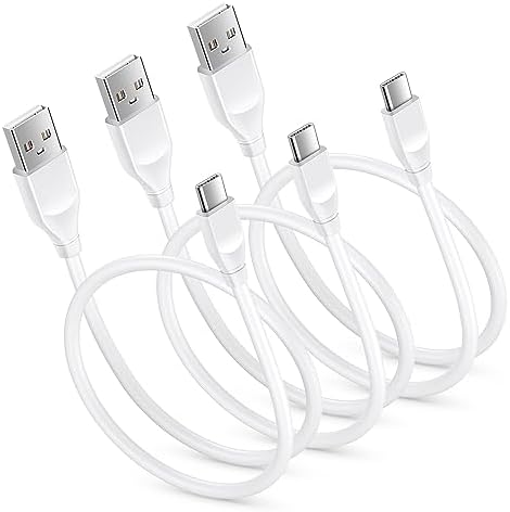 Samsung Fast Charging Cable 3Pack Short USB C Cable 3ft USB A to Type C 3A Charging Cord for Galaxy A14 A15 A16 A54 5G Z Flip6 5 Z Fold6 5 A24 A53 A13 S24 S23 Ultra S22 S21 S20 S10 Note20, Pixel 9 8 7