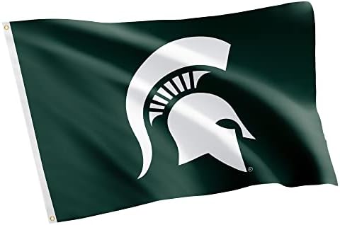 Desert Cactus Michigan State University Flag Spartans MSU Flag Banners 100% Polyester Indoor Outdoor 3x5 feet Flags (Style 1)