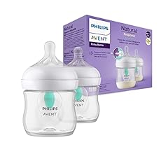 Philips Avent, Biberons à Réponse Naturelle de 125 ml avec valve AirFree, sans BPA, pour les bébés de 0 mois et +, Lot de 2…