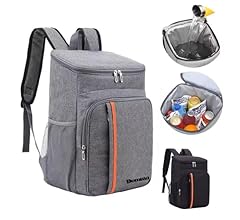 Mochila Térmica Bolsa Bag Cooler Homem Mulher Refrigerador Marmita Quente Cerveja Gelada Viagem Praia (Cinza)