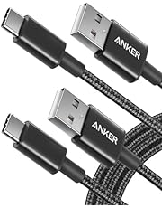 Anker USB to USB C Cable [2 Pack, 6FT], USB A to USB C Charger Cord for Samsung Galaxy S10 S10+, LG V30, Beats Fit Pro and More (USB 2.0, Black)