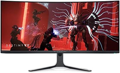 Alienware AW3423DW 34.18-inch Quantom Dot-OLED Curved Gaming Monitor, 3440x1440 Pixels at 175Hz, Lunar Light (Renewed)