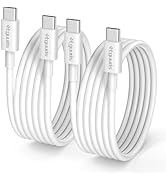 etguuds USB C to USB C Cable (6ft, 2Pack), 60W Type C to C Charger Cord Fast Charging for iPhone ...