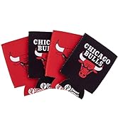 NBA Can Insulator Beverage Cooler 4 Pack Foam Beverage Holder (4 Pack Can) (Chicago Bulls)