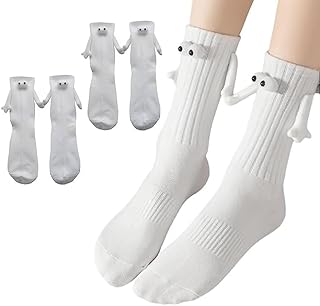 Smilelife 2 Pairs Magnetic Holding Hands Socks Funny Gifts For Couples, Anniversary, Best Friends, Engagements, Teens