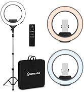 Lume Cube Ring Light Pro 18-inch - Bright Lighting for Podcasting, Streaming, and Video, Fully Ad...