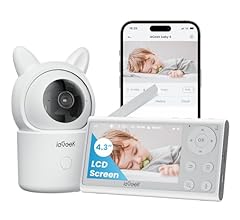 ieGeek 1080P Camara Vigilancia Bebe con App Control Remoto, 4,3" LCD Pantalla, Voz Bidireccional, Visión Nocturna Color, De…