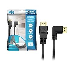 PIX Cabo HDMI 2.0 4K 19 Pinos - Plug 90 Graus, 2 Metros