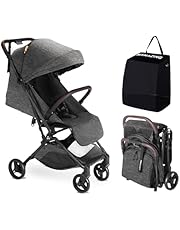 MAMAZING Lightweight Baby Stroller, Mom’s Choice Gold Award Winner, Ultra Compact &amp; Airplane-Friendly Travel Stroller, One-Handed Folding Stroller for Toddler, Only 11.5 lbs, Black